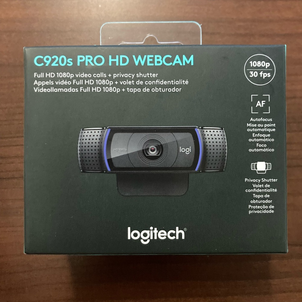Brand new, never open/used Logitech C920s Pro HD Webcam
